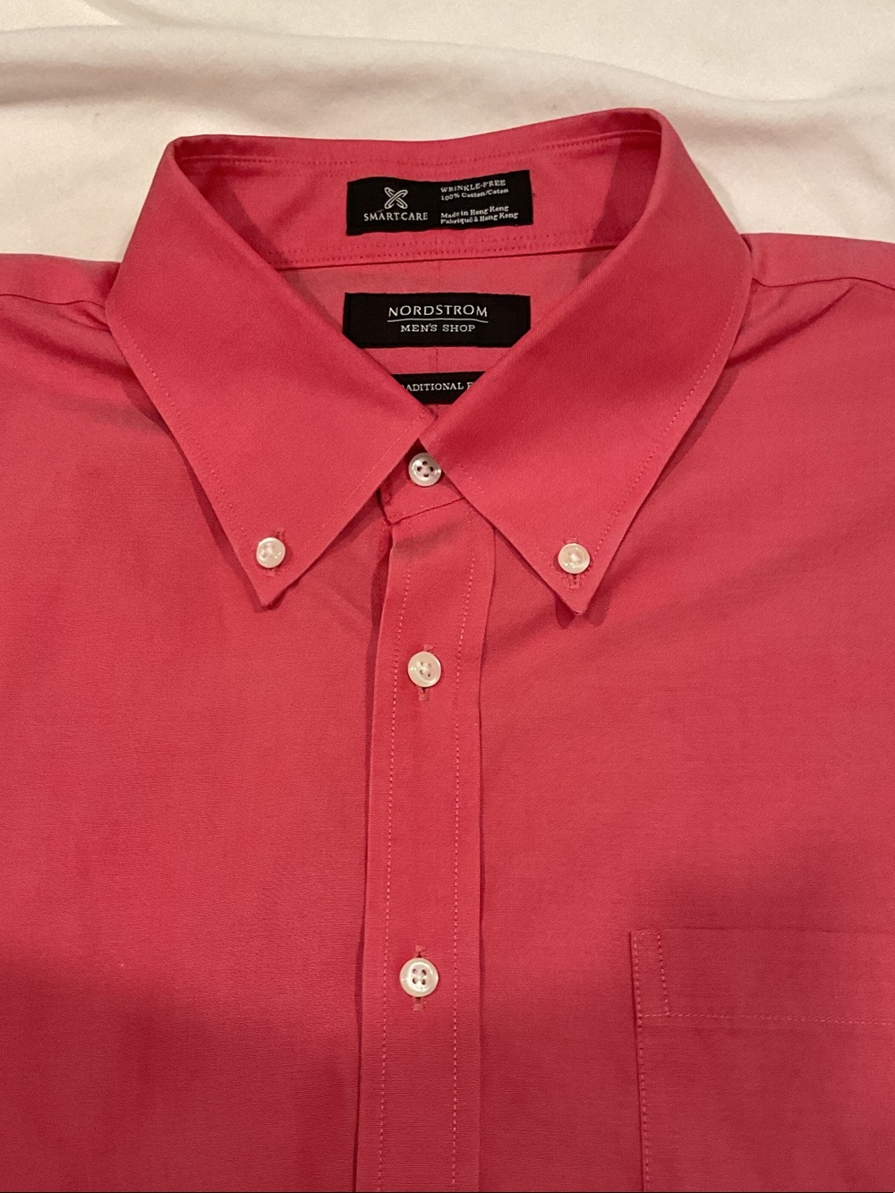 Nordstrom Men’s Button-Down Shirt - Coral Pink